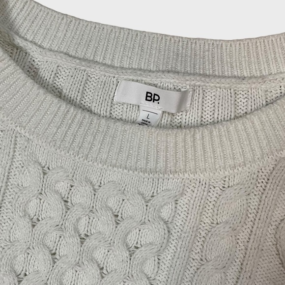 BP NEW Cream Cable Knit Crew Neck Sweater by BP. - Picture 5 of 7